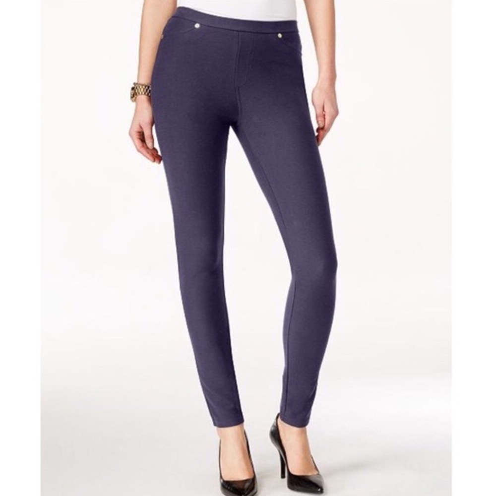 Michael Kors Womens Navy Skinny Cotton Pull-On Dress Pants Trousers Leggings